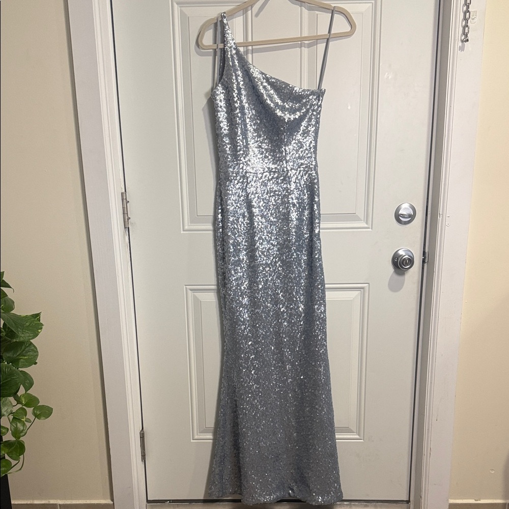 Dress the Population Silver Sequin Dress